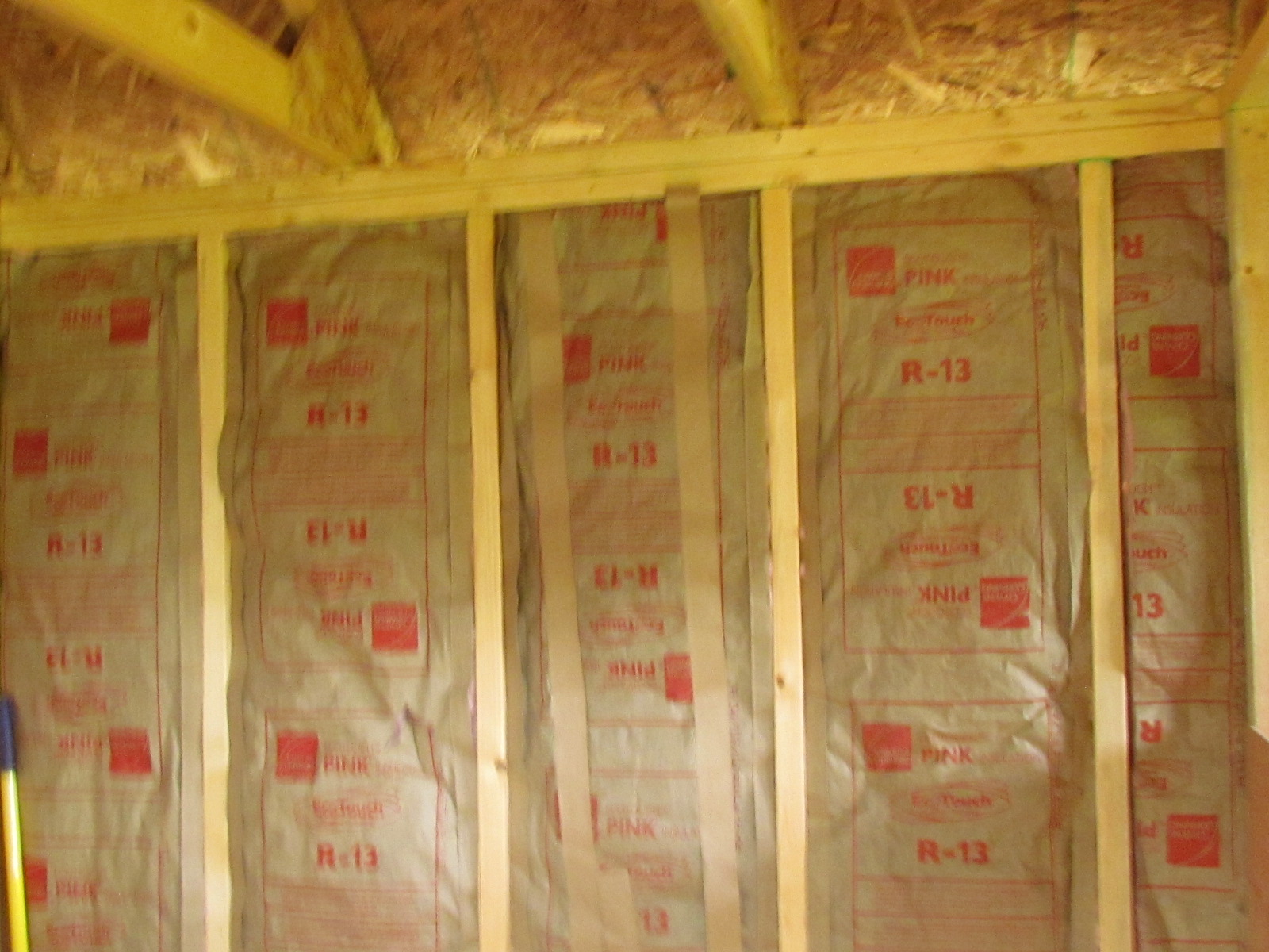 Walls up, Insulation time
