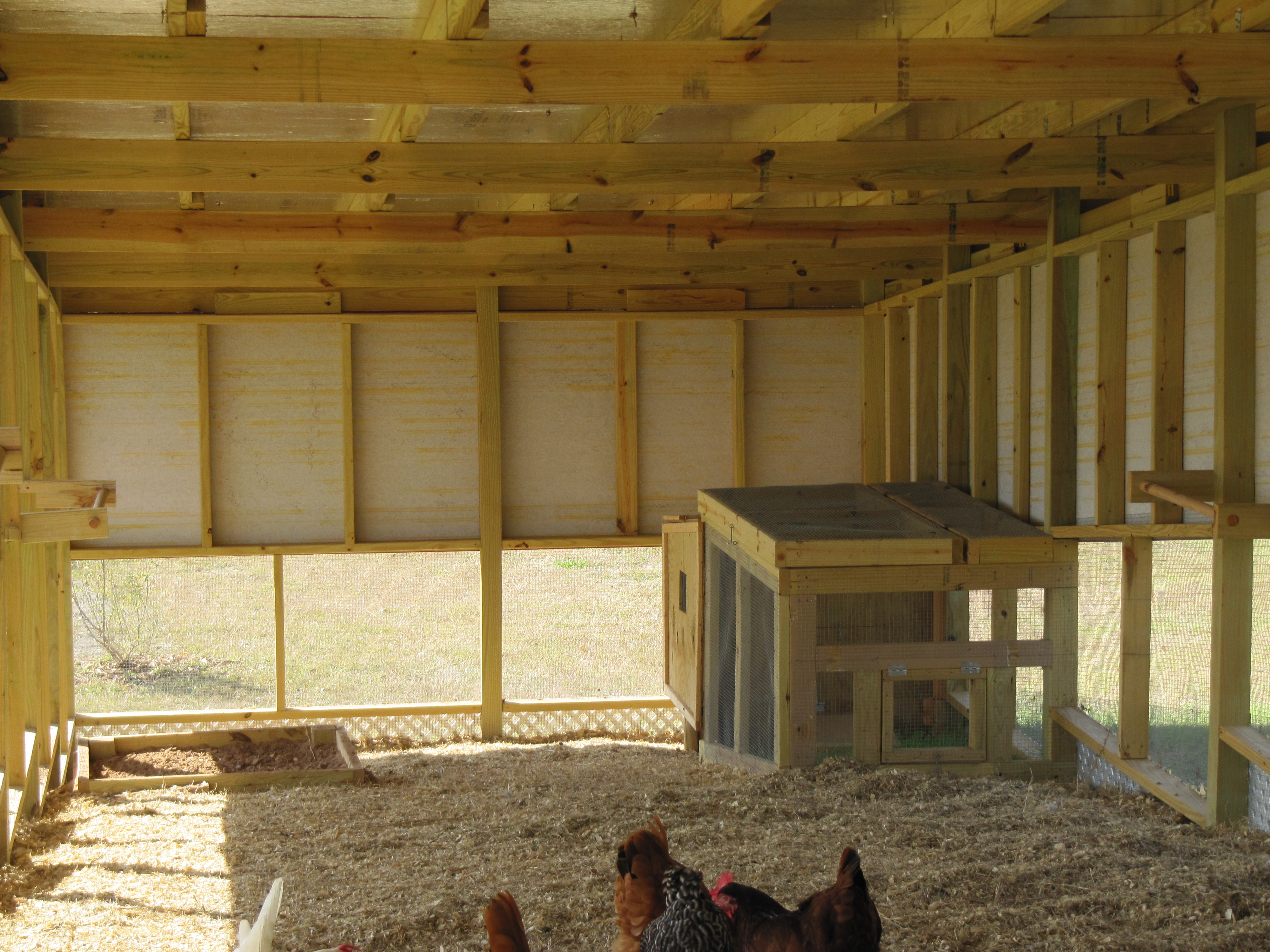 we also included a time out cage that will also serve as a mini run for the new chicks we will eventually get