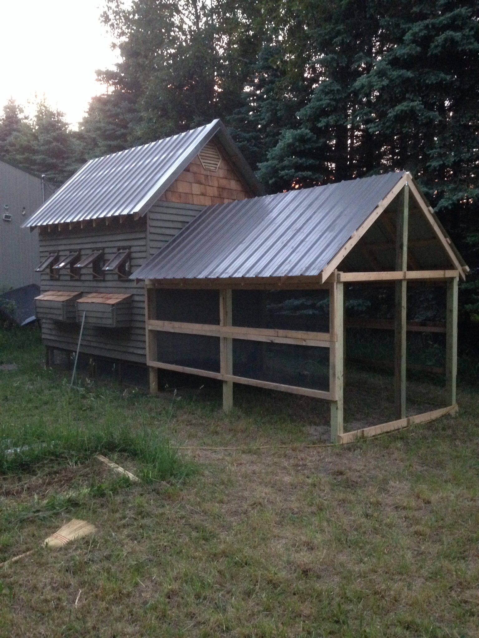 We pulled off getting the steel done before dark. Getting close.