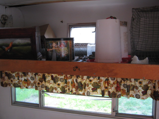We use the (former) upper bunk area for storage.