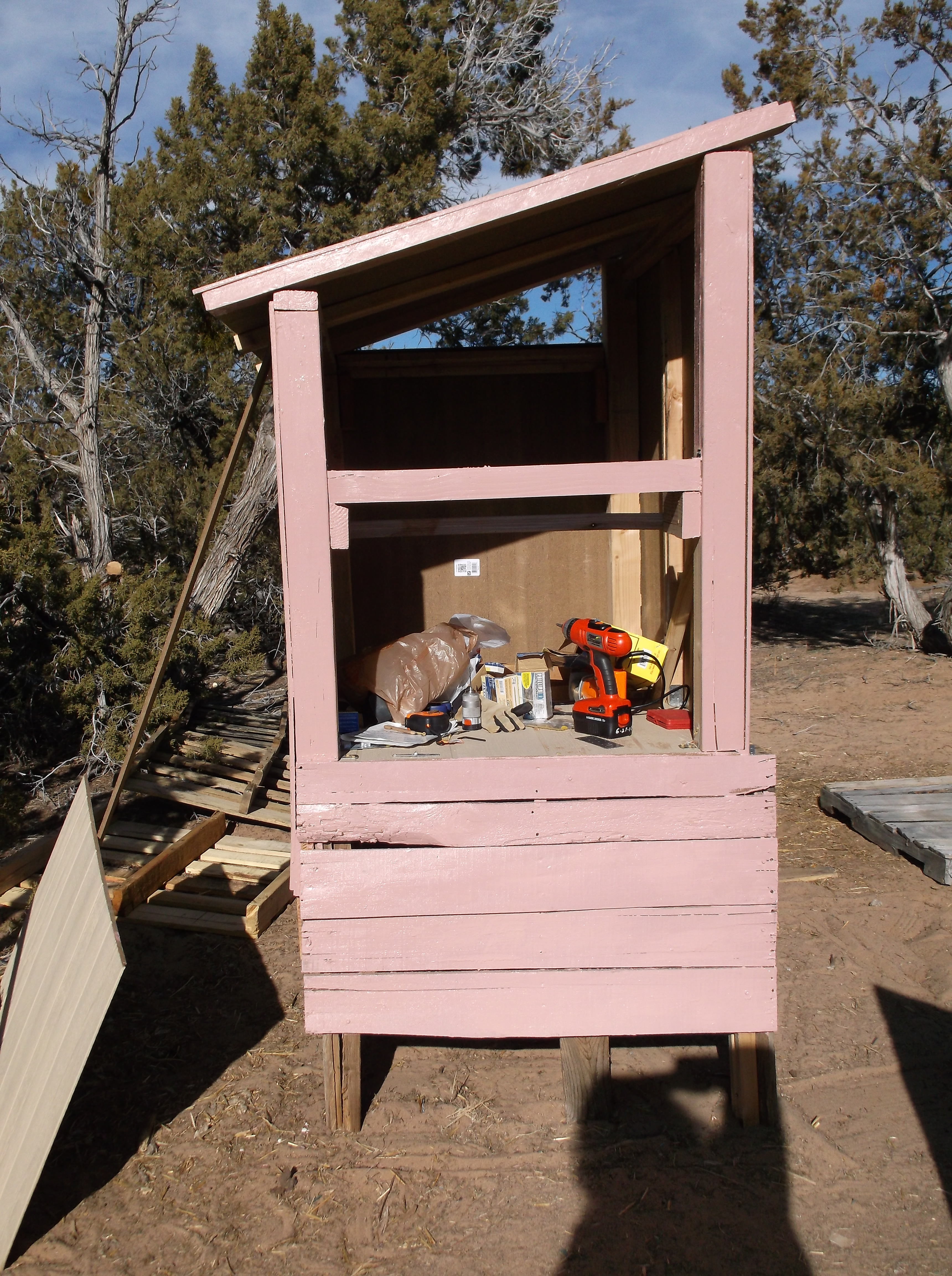 Well the OOPS paint is titty pink. I wanted to paint the raw wood before covering it with screen or glass.