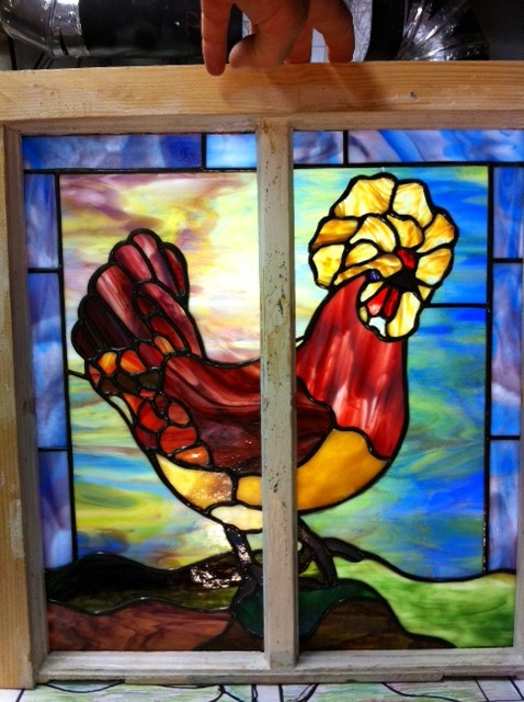 What Cathedral would be complete without stained Glass windows. this is thwe St. Bwalk window.