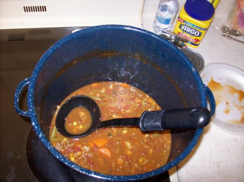 What's left of the stew! LOL!