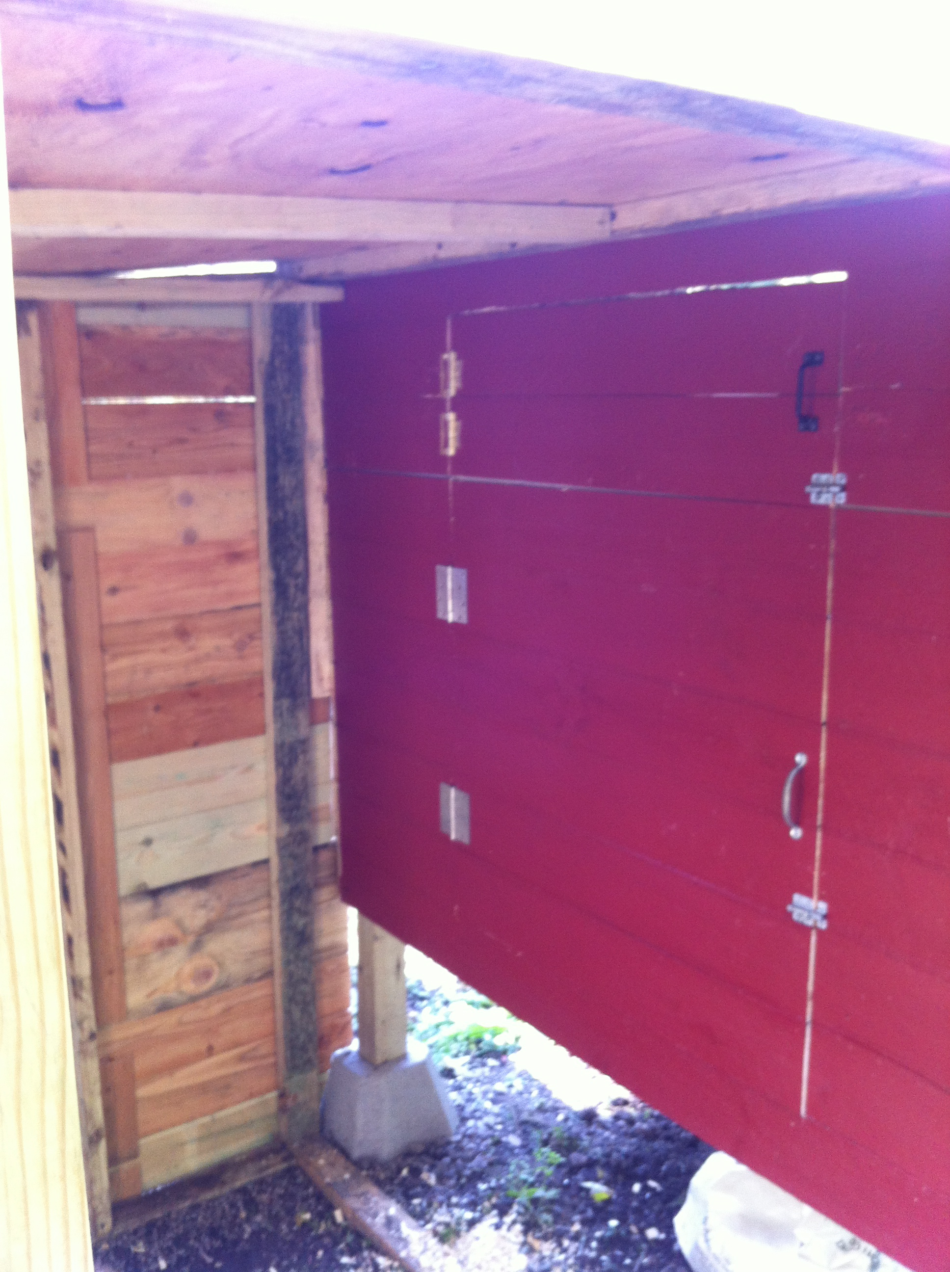 Will have to wait till Spring to caulk all the spaces between the boards.
