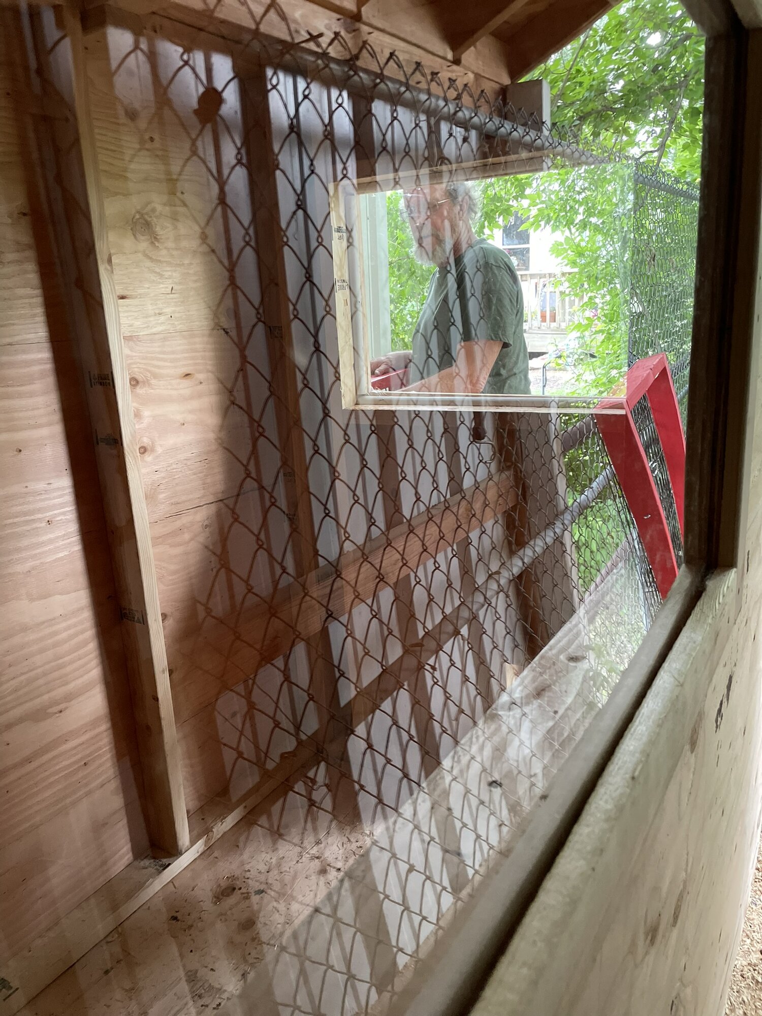 Window View towards front where man is.