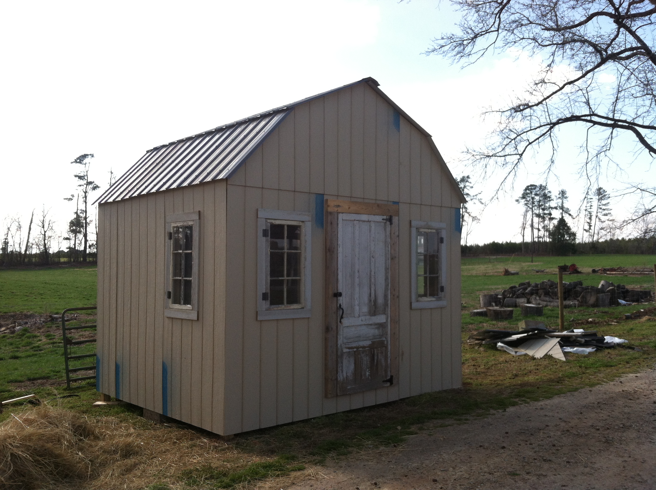 Windows and door got added today while I was at work!