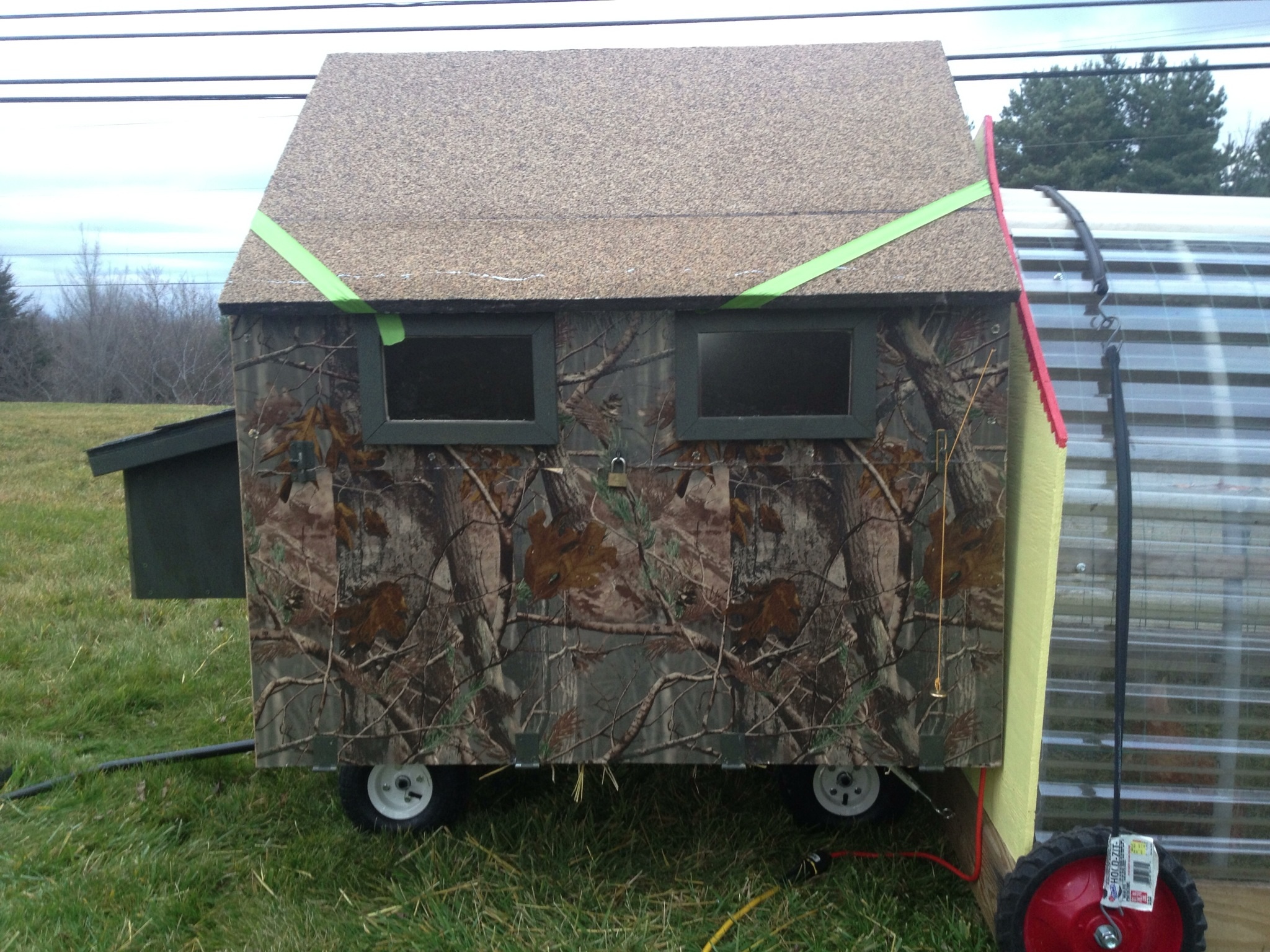 Winter coop front view.