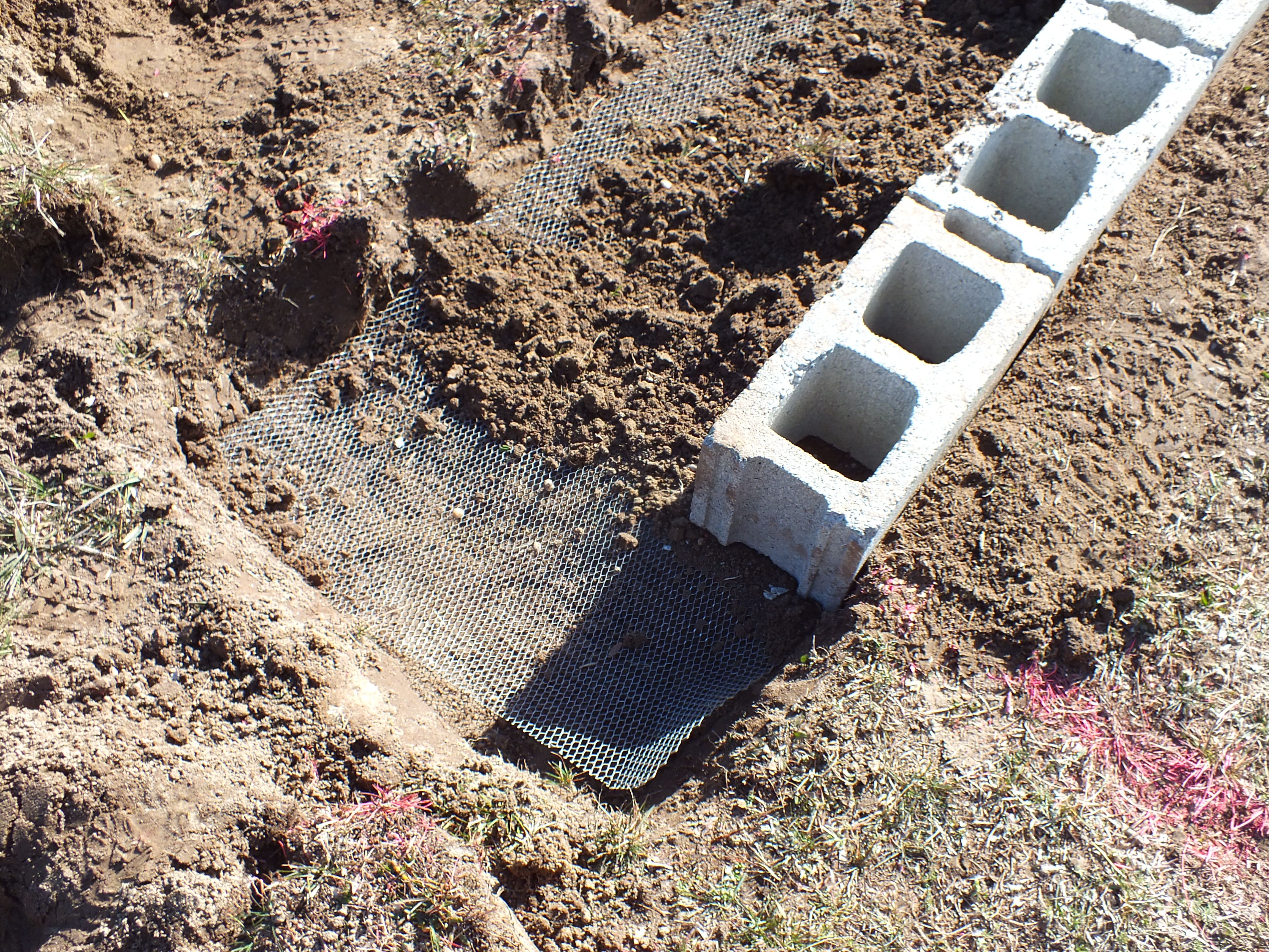 wire lath under the foundation