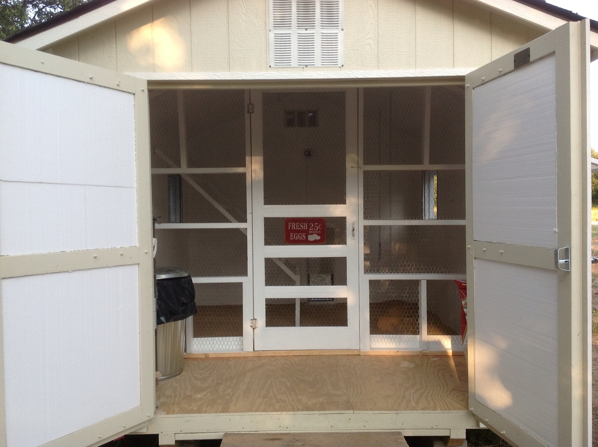 With the double front doors open.