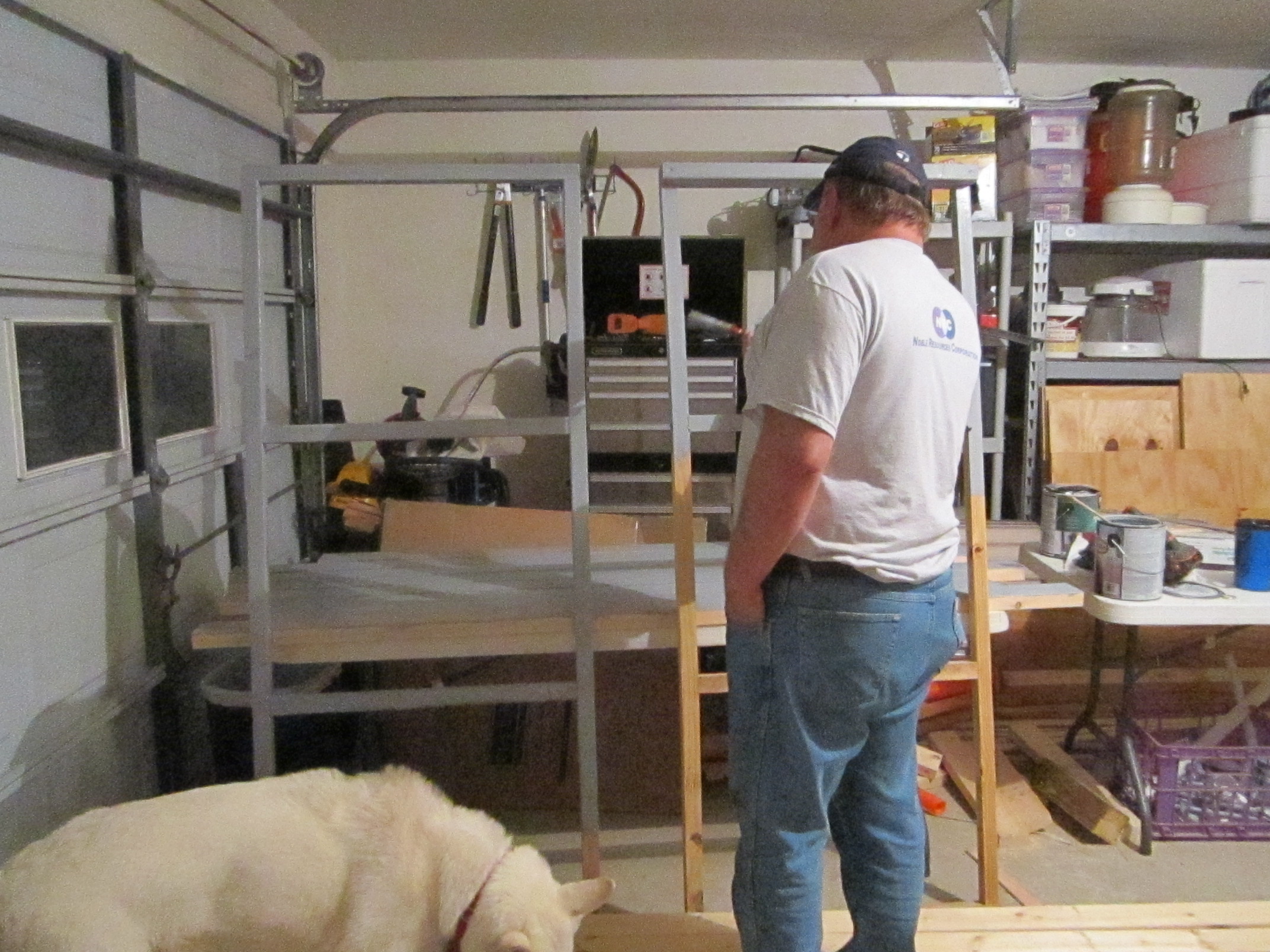 working on the walls