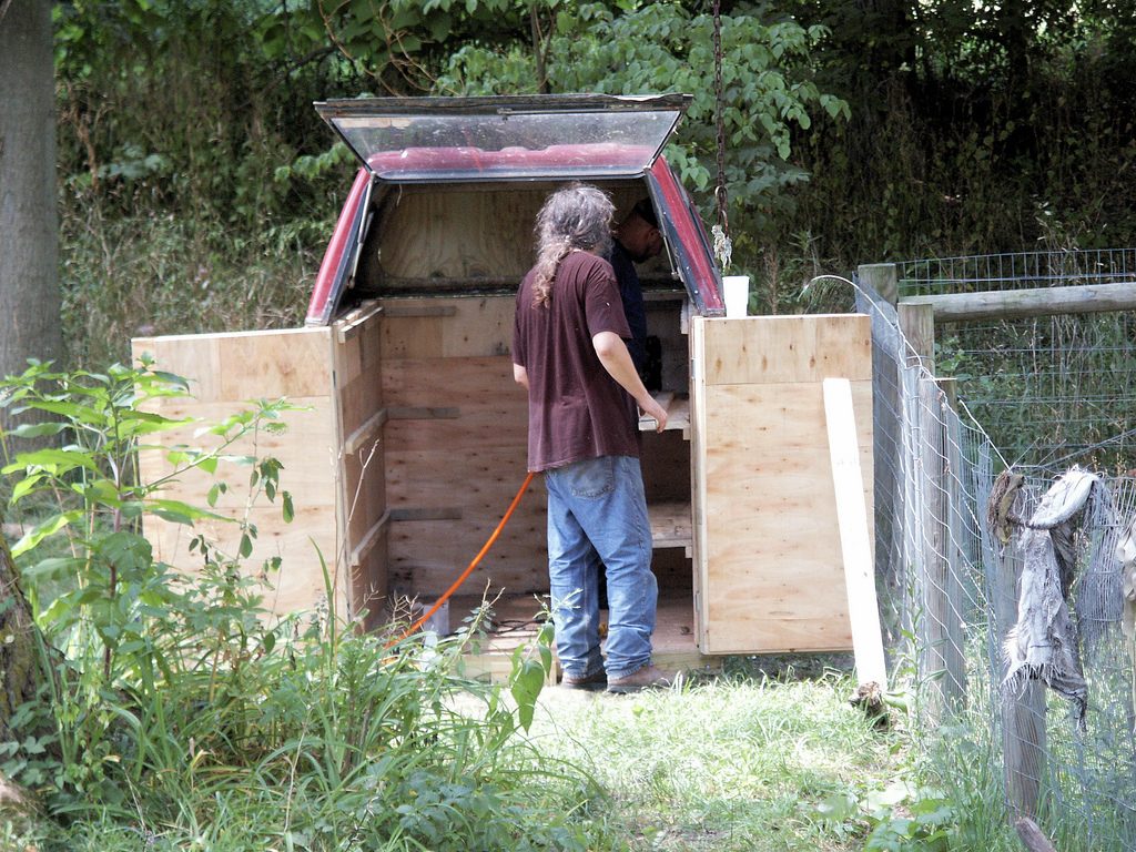 Build a coop out of truck cap BackYard Chickens