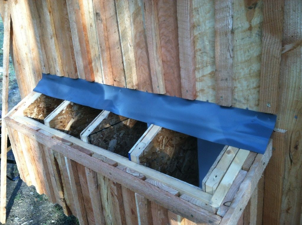 Waterproof nesting box lid  Chicken nesting boxes, Nesting box