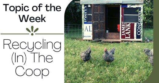 Topic of the Week - Recycling (In) the Coop