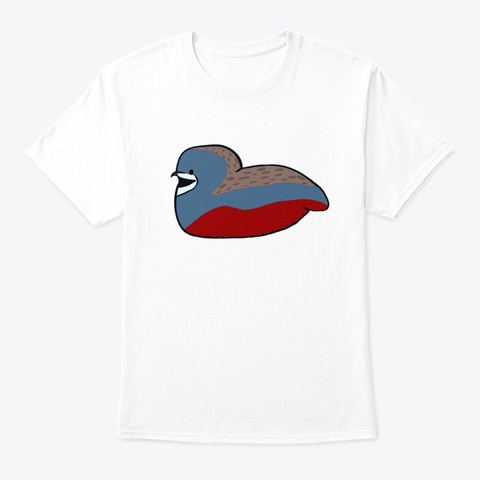 King Quail / Chinese Button Quail White T-Shirt Front