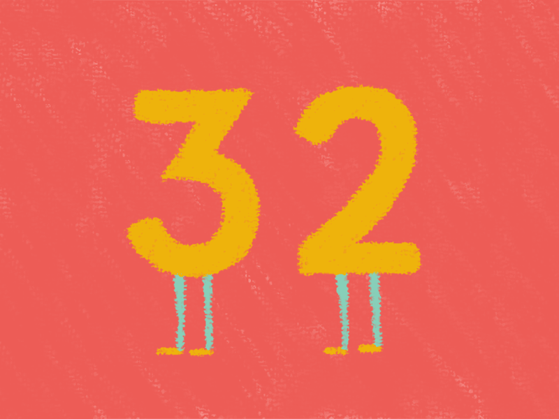 32 - Buckle my shoe photoshop texture character numbers animation collab personal project mowelab bingomation