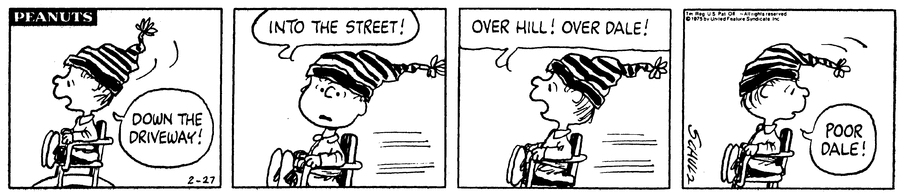 Peanuts Comic Strip for February 27, 1975 