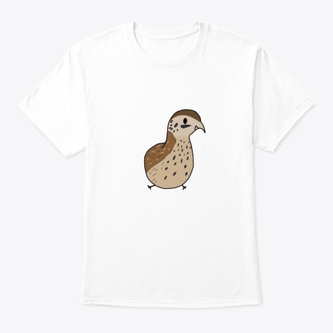Dorky Bird White T-Shirt Front