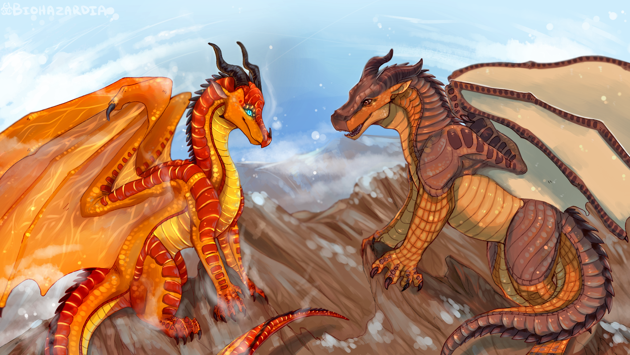 Wings of Fire - Peril and Clay by Biohazardia on DeviantArt