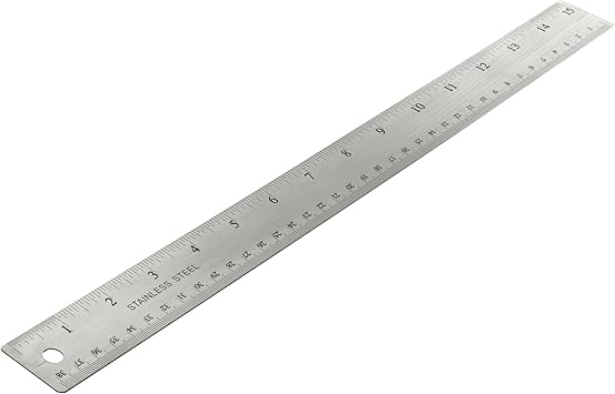 Amazon.com : Officemate OIC Classic Stainless Steel Metal Ruler, 15 inches  with Metric Measurements (66612) : Office Products