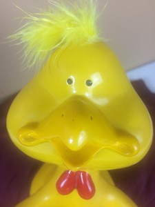Chicken Hawk Yellow Duck Figurine Ugly Duckling Figurine With Egg Hand  Painted | eBay