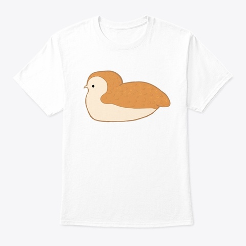 Tuxedo Fawn Quail   Sitting White T-Shirt Front