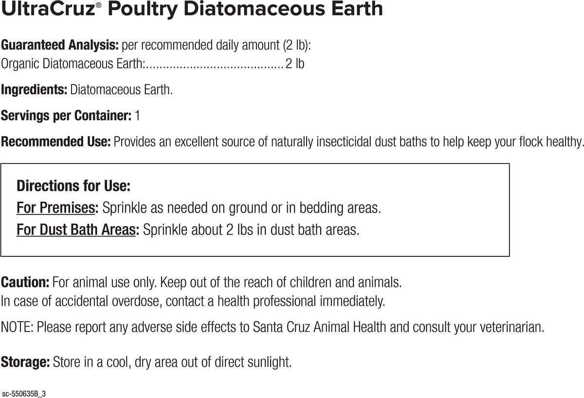 UltraCruz Diatomaceous Earth Poultry Supplement, 2-lb bag slide 4 of 4