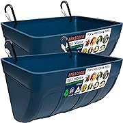 2 Pack Feed Trough and Waterer Bucket with Clips, for Goat Chicken Duck Sheeple Dog Piglets Deer Goose, Turkeys, Goat Feeder Supplies, 4.5 Quart (Appearance Patent Product), Opens in a new tab
