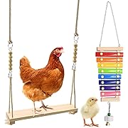 Chicken Swing Toys and Chicken Toys Xylophone, 2pcs Chicken Toys for Poultry Run Rooster Hens Chicks Pet Parrots Macaw Entertainment Stress Relief for Birds, Opens in a new tab