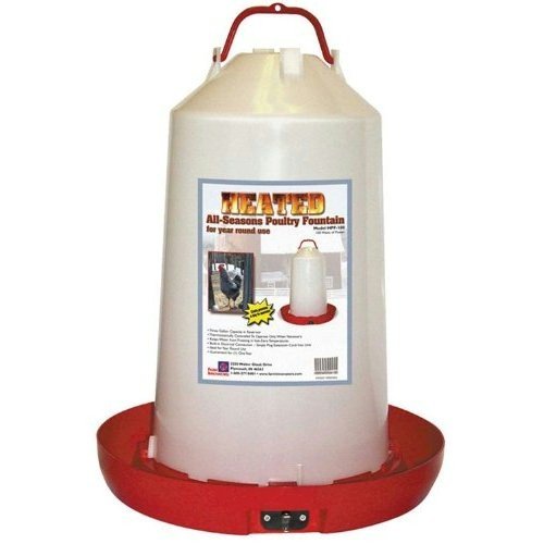 Farm Innovators Heated Plastic Hanging Poultry Water Fountain Red 2 Pack 